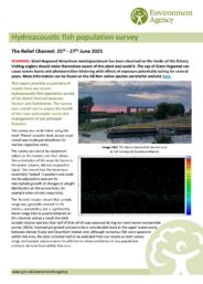 Hydroacoustic fish population survey Relief channel 27 June 2025